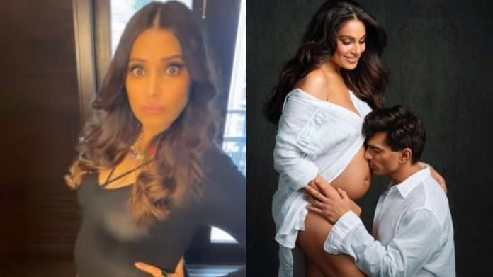 Karan Singh Grover shoot a video of pregnant Bipasha showing off her baby bump