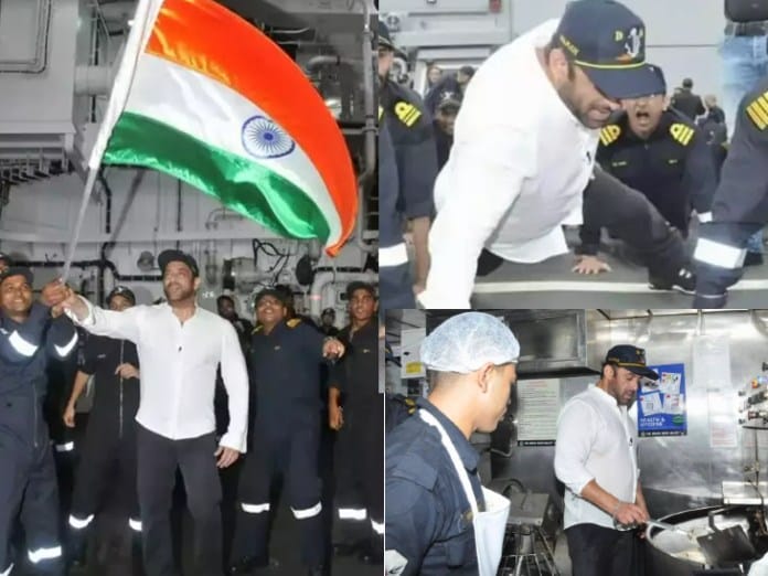 Salman Khan made roti with Indian Navy personnel, see picture
